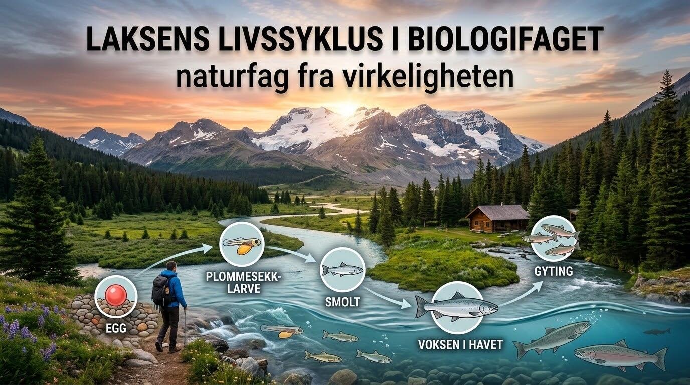 Laksens livssyklus i biologifaget - naturfag fra virkeligheten